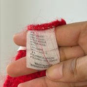 Italian Vintage 90s Red Mohair Cardigan (XS/S)