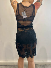 Vintage Italian Intimissimi Lace Midi Dress (S/M)