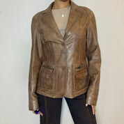 Vintage 90s Italian leather jacket (S/M)