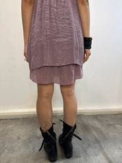 Vintage Italian Ruffle Floaty Strappy Midi Dress (M)