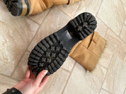 Vintage 2000s Y2K Faux Fur Buckle Boots (US 7 EU 38 UK 5)