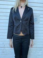 Vintage Italian Lace up Back Cropped Blazer Jacket (S/M)