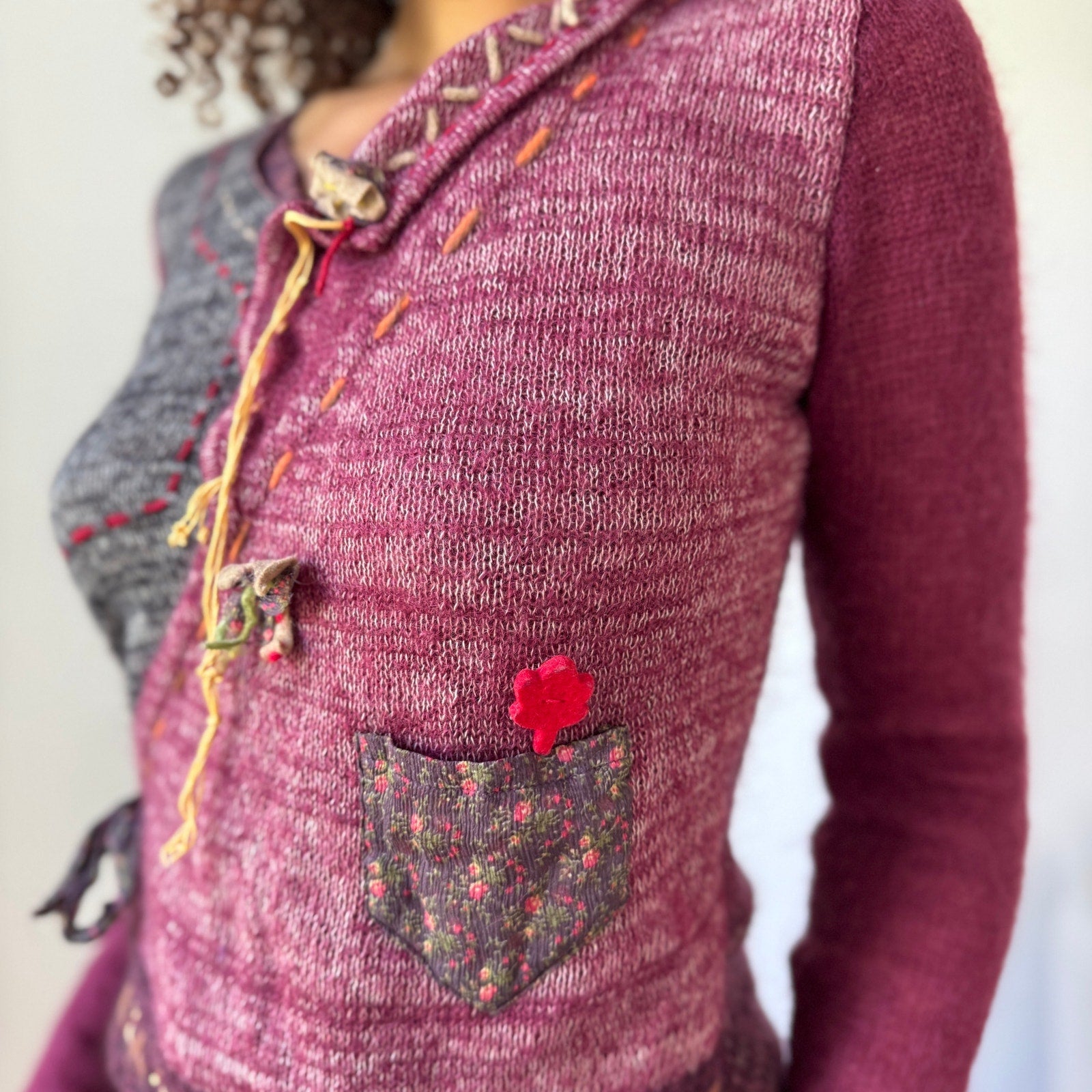 Italian Vintage Mohair Wool Cardigan (S)