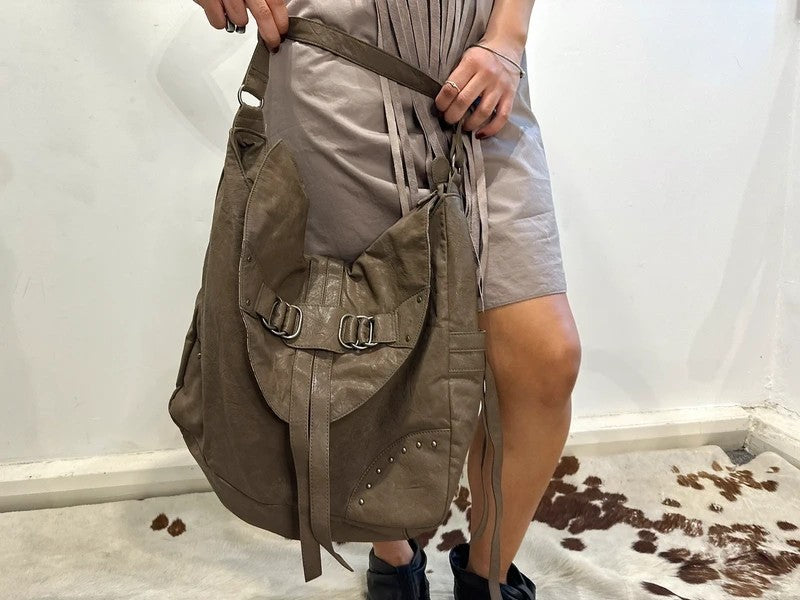 Vintage Religion Skull Embossed Slouch Hobo Boho Bag
