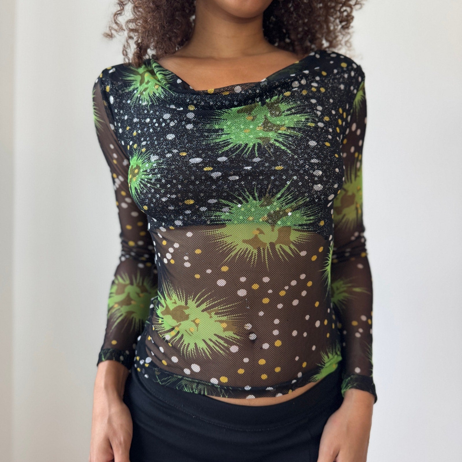 Vintage Euro Mesh Sequin Top (S)