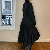 Vintage Goth Black Maxi Coat (S)