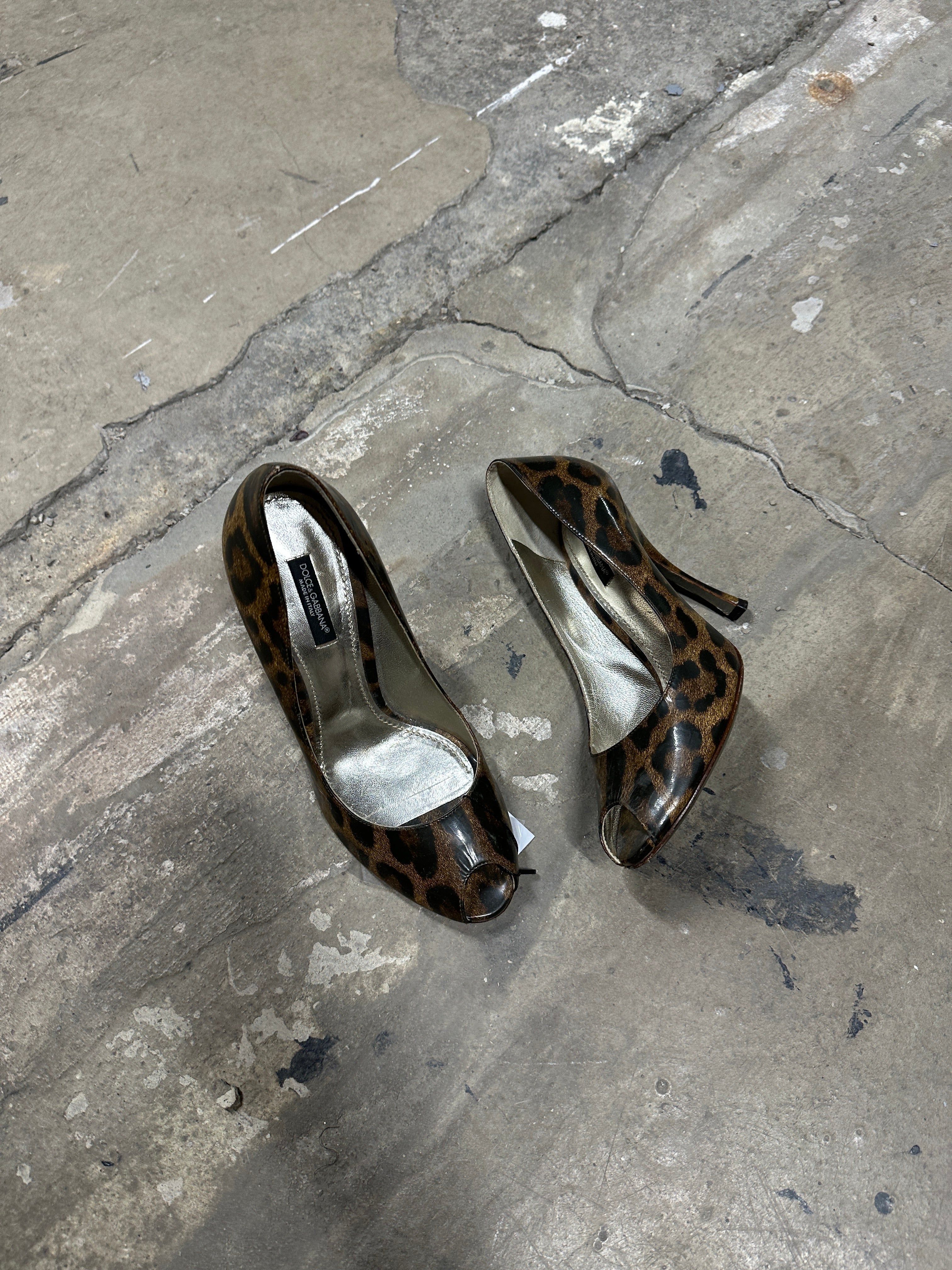 Vintage Dolce & Gabbana Leopard Print Stiletto Pumps (UK 5 EU 38 US 7)