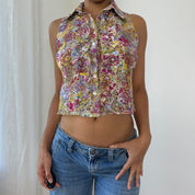 Vintage Italian Embroidered Blouse (S)