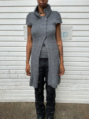 Vintage Mohair Italian Knit Maxi Cardigan (S/M)