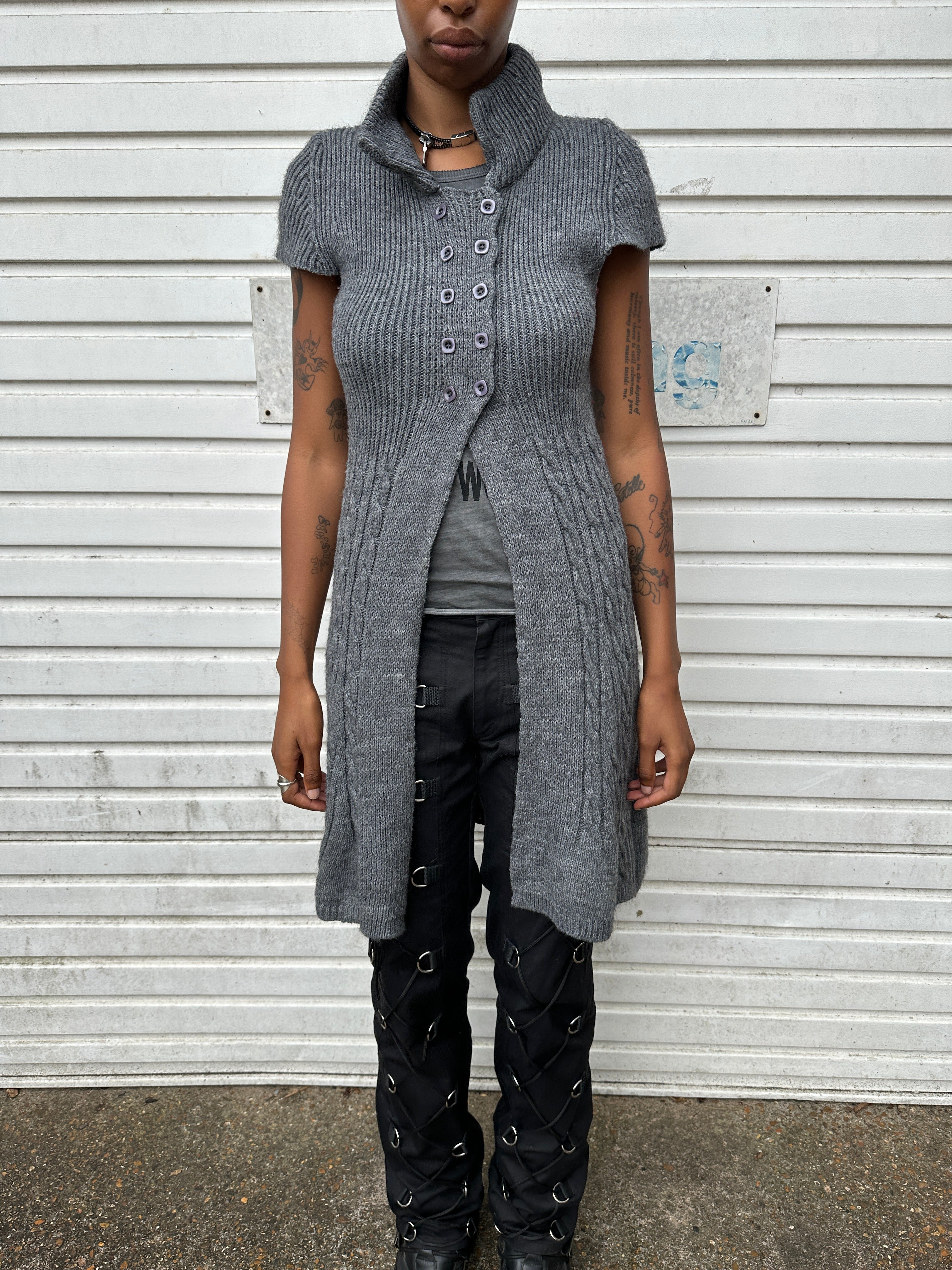Vintage Mohair Italian Knit Maxi Cardigan (S/M)