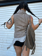 Vintage AllSaints Avant Garde Leather Gilet (S)