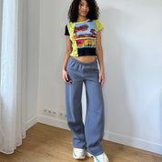 Vintage Y2K Mesh Patchwork Tee (S)