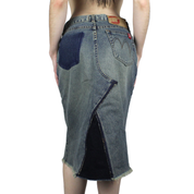 Y2K Dirt Wash Denim Skirt (XS)