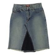 Y2K Dirt Wash Denim Skirt (XS)