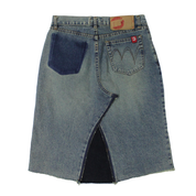 Y2K Dirt Wash Denim Skirt (XS)