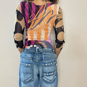 Vintage Woman Graphic Mesh Tee (S)