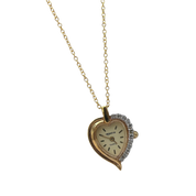 Vintage Heart Watch Necklace