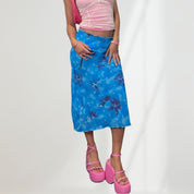 00s Floral Mesh Midi Skirt (XS/M)