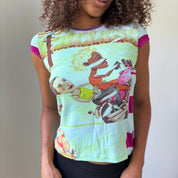 NWT Custo Barcelona graphic cotton tee (XS/S)