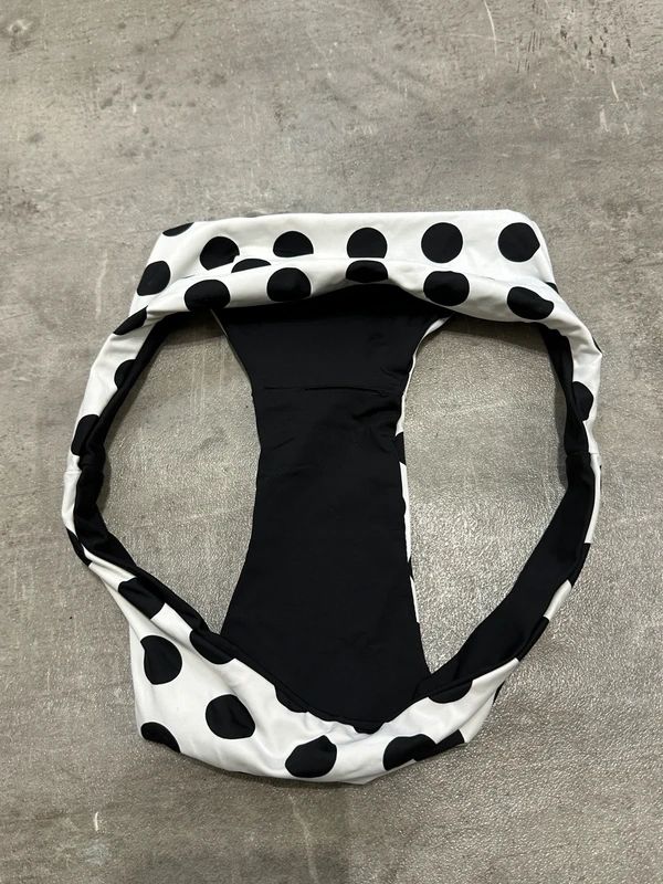 Polka dot black white bikini bottoms (S)