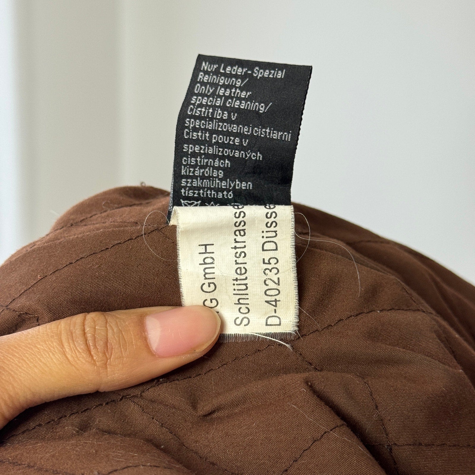 Vintage Brown Leather Button Front Coat (S)