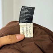 Vintage Brown Leather Button Front Coat (S)