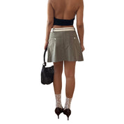 Vintage Italian Pleated Mini Skirt (S)