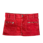 Miss Sixty red corduroy mini skirt (S/M)