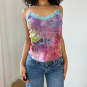 Vintage Graphic Micro Mesh Cami (S)