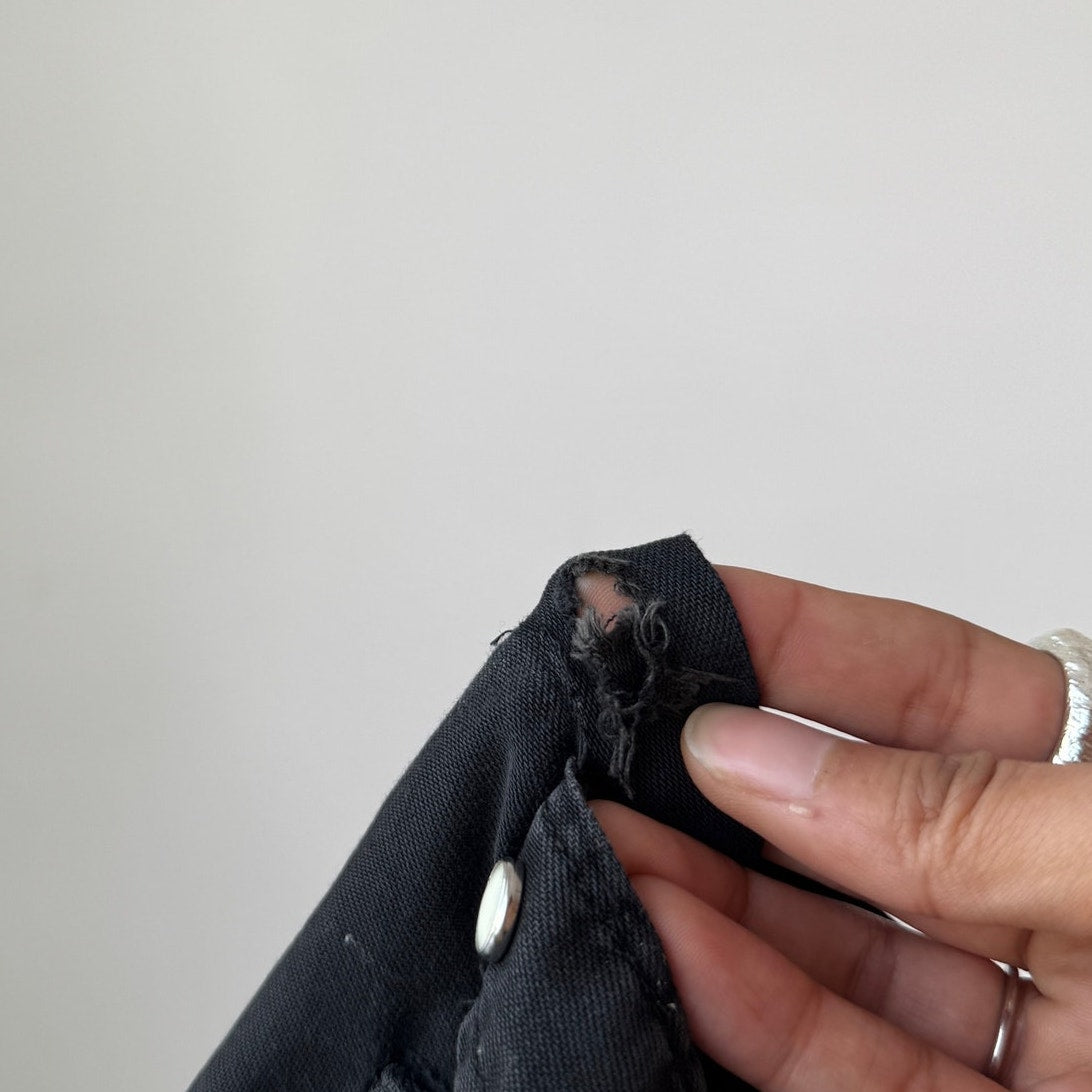 Vintage Levi's Black Denim Cropped Shirt (S)
