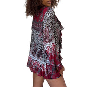 Vintage Italian Ruffle Mesh Cardigan (M)