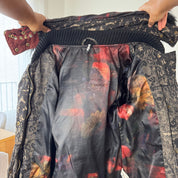 Desigual Lace Print Faux Fur Hood Puffer Coat (S)