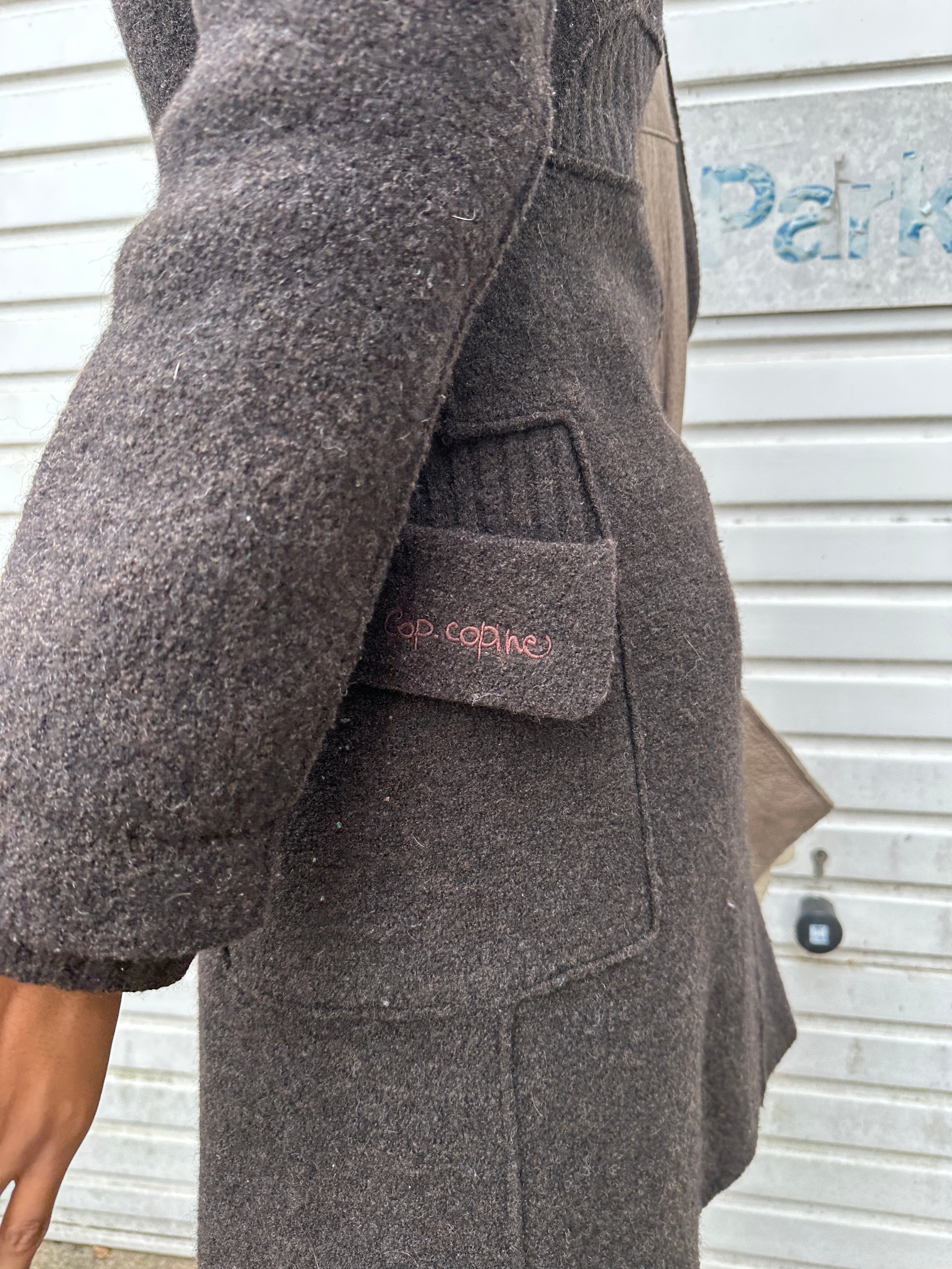 Vintage Cop Copine Gothic Hooded Button Coat (S)