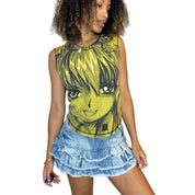 Vintage 00s manga graphic baby tank (M)