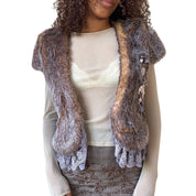 Morgan de Toi Embellished Faux-Fur Vest (S)