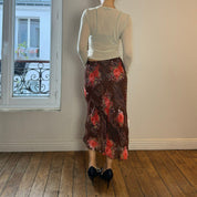 Vintage Floral Midi Skirt (S/M)