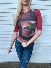 Vintage Cop Copine Graphic Print Longsleeve Top (S)