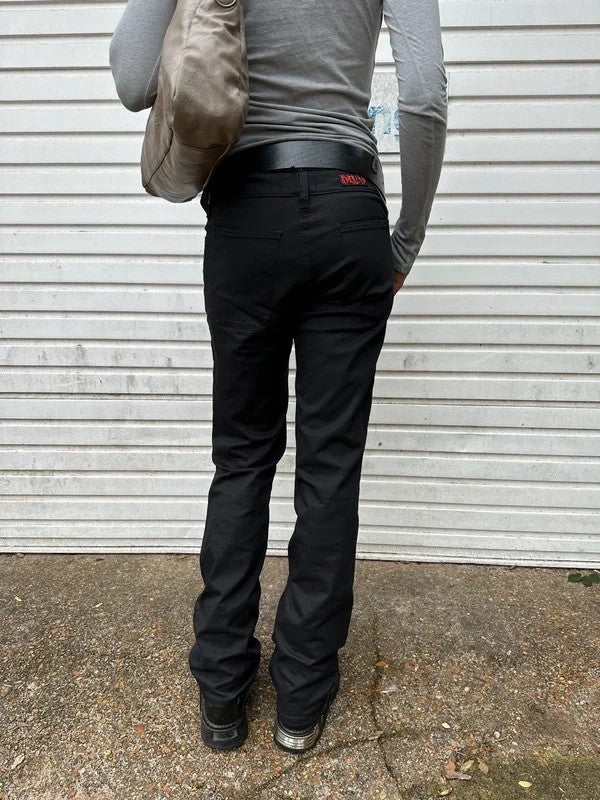Alternative Gothic Buckle Lace up Front Black Trousers (M)