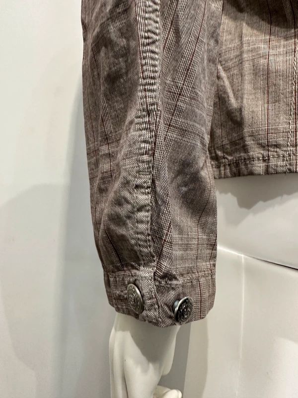 Vintage Plaid Utility Dual Zip Jacket (M)