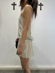 Vintage AllSaints 100% Silk Floaty Mini Dress (XS/S)