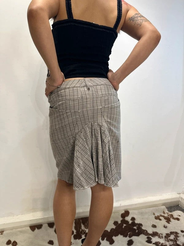 Vintage Marithe Francois Girbaud Fishtail Midi Skirt (S)