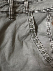 Vintage Chrome Utility Cropped Capri Pants (S)