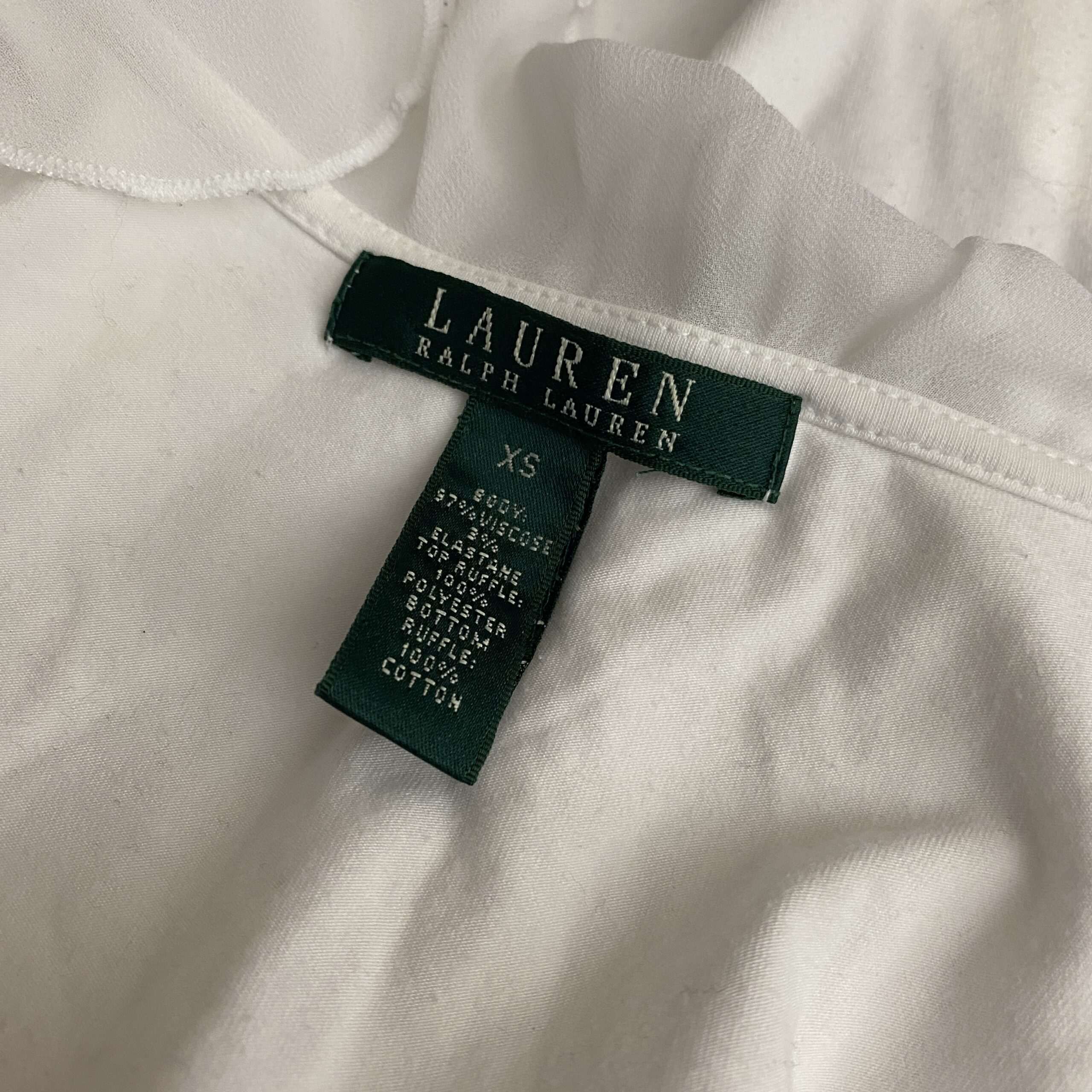 Vintage Ralph Lauren Ruffle Cami Top (XS)