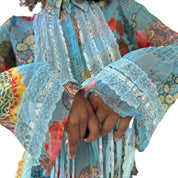 Vintage French Ruffle Mesh Blouse (S)