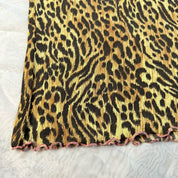 French Vintage Y2K Slinky Cheetah Print Turtleneck (S)