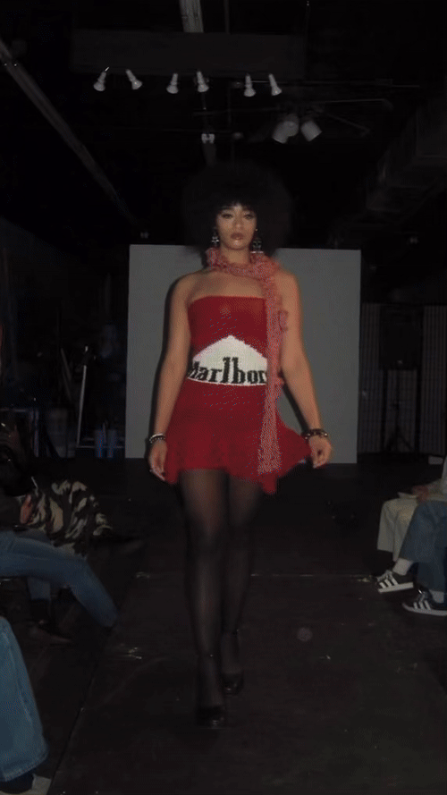 Crochet Marlboro Corset Dress (S/M)