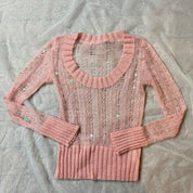 Vintage Mohair Blend Knit Sweater (S/M)