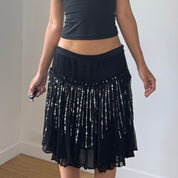 Vintage Italian Mesh Sequin Skirt (S/M)