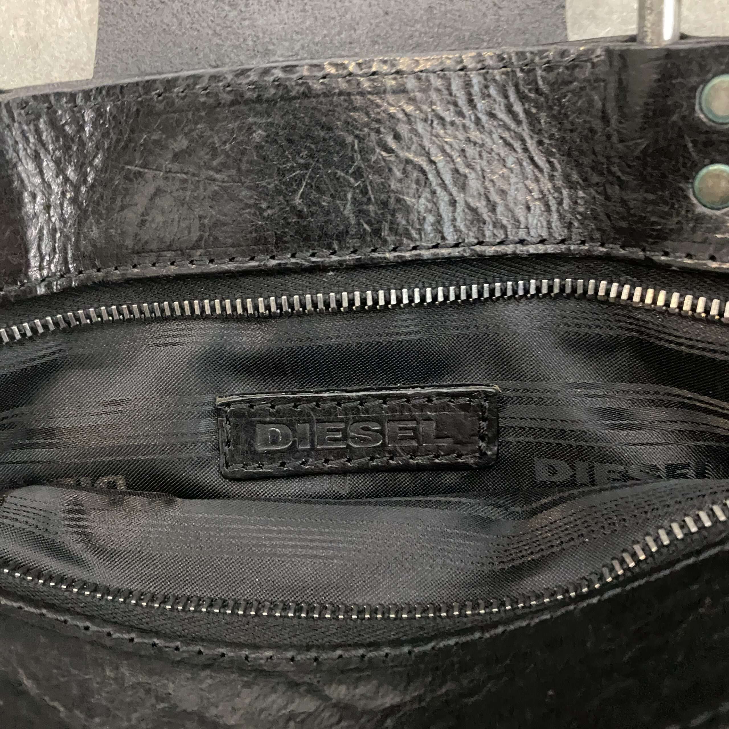Vintage Leather Black Diesel Bag