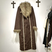 Y2K 2000s Miss Sixty Afghan Faux Fur Coat (S/M)